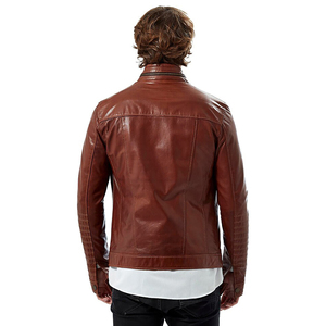 2025 nouveau hiver haute rue hommes veste en cuir personnalisable Logo broderie décoration corne bouton fermeture de haute qualité - Product Image 2