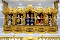 Grand Mandir Swaminarayan BAPS USA, en bois de teck moderne haut de gamme, sculpté, robuste et durable, avec rangement, nouvelle arrivée, collection temple hindou