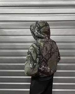 Sweat à capuche vintage personnalisé 2026 pour homme, coupe régulière, épais, pour la chasse, unisexe, 100 % coton molletonné - Product Image 3