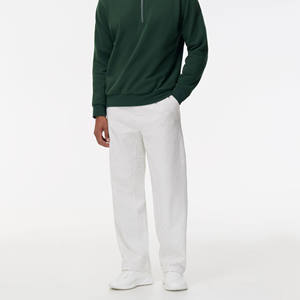 Pantalon homme personnalisé, couleur unie, taille mi-haute, décontracté, sport, respirant, coupe droite, devant plat, fermeture à cordon - Product Image 5