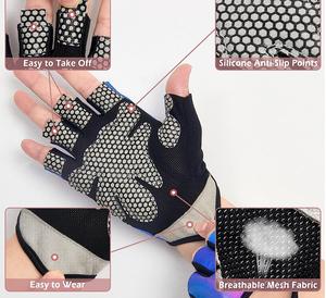 Haute qualité demi-doigt PU gants de cyclisme respirant sport en plein air route gants étanche écran tactile fonction Gym Protection - Product Image 5