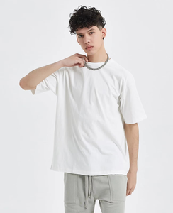 Camiseta de Algodón Grueso para Hombre con Logotipo Personalizado, Estilo Urbano, Talla Grande, Transpirable, en Existencia - Product Image 2