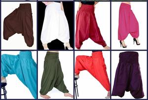 Pantalon sarouel unisexe en coton teint à la main de haute qualité, pantalon de yoga bohème d'été assorti avec taille libre - Product Image 5