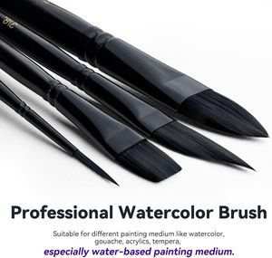 Bview Art 10pcs ensemble de pinceaux aquarelle naturelle professionnel pour aquarelle encre acrylique <span class=keywords><strong>Gouache</strong></span> Tempera - Product Image 2