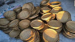 Eco-Friendly <b>Bamboo</b> Winnowing <b>Basket</b> Handcrafted From Vietnam for Home - Product Image 5