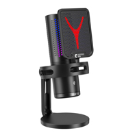 Professionelles Aufnahme-Gaming-Mikrofon RGB-Licht Geräuschunterdrückung USB Plug-and-Play Desktop-Kondensatormikrofon