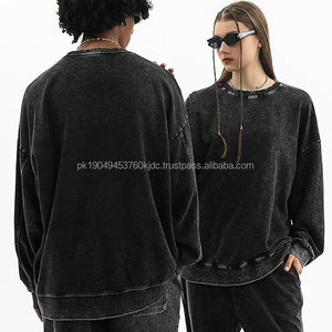 Sweat-shirt ample en coton pour femme avec fermeture éclair, manches longues, col rond, poche, style vintage, coupe ample - Product Image 1