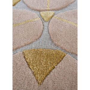 Alfombra de Lana y Viscosa Tejida a Mano Jaipur Wunderkammer Azul, Diseño Rectangular con Rayas Geométricas para Sala de Estar, Modelo Top-103 - Product Image 3