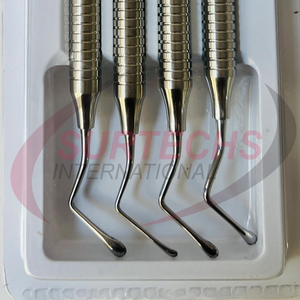 Surtechs Lucas Juego de 4 Curetas de Hueso Dental Quirúrgicas Manuales Acero Inoxidable - Product Image 3