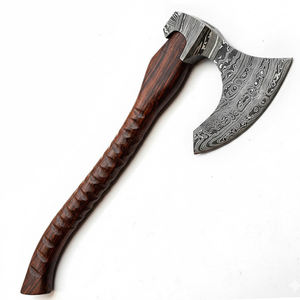 ขวานเหล็กดามัสกัสคุณภาพพรีเมียม พร้อมด้ามไม้เนื้อแข็ง สำหรับงานไม้กลางแจ้งและงานอเนกประสงค์ ขวานเหล็กดามัสกัสแบบสั่งทำ - Product Image 1