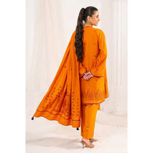 Traje de Satén Jacquard de 3 Piezas con Dupatta MJ-52064 - Product Image 4
