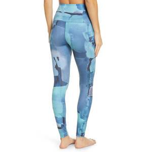 Gran oferta, pantalones de Yoga con tinte de corbata, mallas de Yoga de cintura elástica transpirables de secado rápido para mujer - Product Image 3
