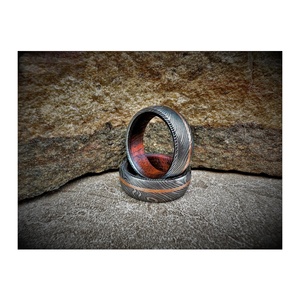Cheap Factory Price <b>Men</b> & Women Damascus Steel <b>Wedding</b> <b>Band</b> <b>Unique</b> Damascus Steel <b>Wedding</b> Rings - Product Image 1