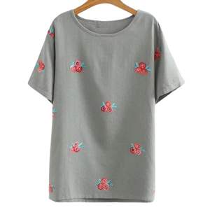 2025 mujeres de gran tamaño bordado personalizado patrón sólido hecho profesional superventas 220 gramos Jersey - Product Image 1