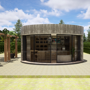 Cabaña de <span class=keywords><strong>Madera</strong></span> de Lujo, Casa Redonda Prefabricada de Estilo Europeo, Casa de Troncos en Forma de <span class=keywords><strong>Domo</strong></span> para Complejos Turísticos, Campamentos y Viñedos - Product Image 2
