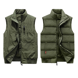 Chaleco Acolchado Personalizado con Capucha, Ligero, Impermeable, Cortavientos, para Invierno, Talla Grande, Sin Mangas, con Bolsillos Laterales, a la Moda - Product Image 2