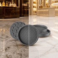 Patins de protection antidérapants ronds en caoutchouc alvéolé pour pieds de table de cabane de resort