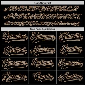 Custom Black Black-Old <b>Gold</b> Hockey Jersey Own Embroidery Logo and Name OEM Service Available - Product Image 6