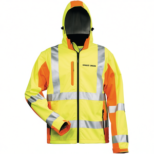 <b>High</b>-<b>Visibility</b> JIM Size L Yellow/Orange <b>Softshell</b> Safety & Survival Gear <b>Jacket</b> - Product Image 2