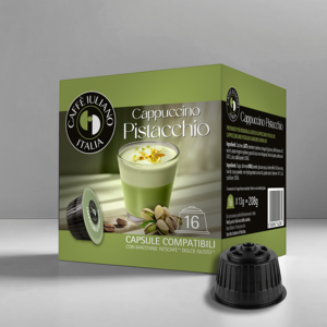 Caffè Iuliano Cappuccino Pistache 16 Capsules Fabriqué en Italie Compatible avec les machines Dolce Gusto - Product Image 1