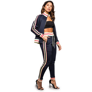 Conjunto Deportivo de Dos Piezas para Mujer, Diseño Personalizado, Corte Ajustado, con Cremallera, Precio al por Mayor, Chándal Informal con Cremallera para Mujer - Product Image 6