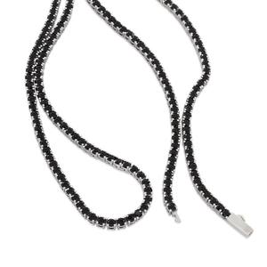Collier exclusif en argent sterling 925 de style hip hop pour hommes, diamant moissanite noir, design unique pour cadeau de mariage, fiançailles - Product Image 3