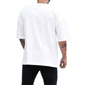 2025 Streetwear de alta calidad 220 Gsm algodón liso para hombre Camisetas de gran tamaño 2025 Streetwear camiseta stock a granel ropa de gran tamaño - Product Image 5