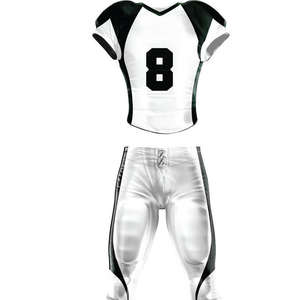 Uniforme de fútbol americano de tamaño adulto de alta calidad, corto de poliéster/algodón, antibacteriano, de secado rápido, transpirable, nombre del equipo personalizado - Product Image 3