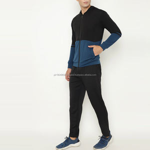 ชุดวอร์มผู้ชายแบบกำหนดเอง ผ้าฝ้ายผสมโพลีเอสเตอร์ เสื้อฮู้ดดี้และกางเกงจ็อกเกอร์ ราคาส่งถูก รับผลิตแบบ OEM ODM MOQ ต่ำ จัดหาจากโรงงาน - Product Image 3