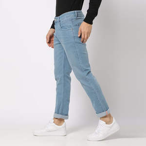 Pantalon en jean évasé ajusté de haute qualité pour hommes, vêtements personnalisés, patchwork brodé, salopette en jean, services OEM - Product Image 3