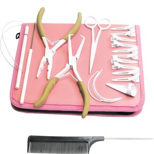 Human Hair <b>Extension</b> Tool Kit Premium All-In-One <b>Beading</b> Plier Set Stainless Steel Complete Hair <b>Extension</b> Toolkit - Product Image 4