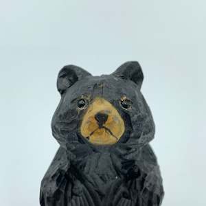 Scultura in Legno Intagliata a Mano YEEYAYA, Orso Animale Selvatico, Decorazione Zoo per Casa, Statuette da Tavolo per Arredamento Stanza, Artigianato in Legno e Bambù - Product Image 6