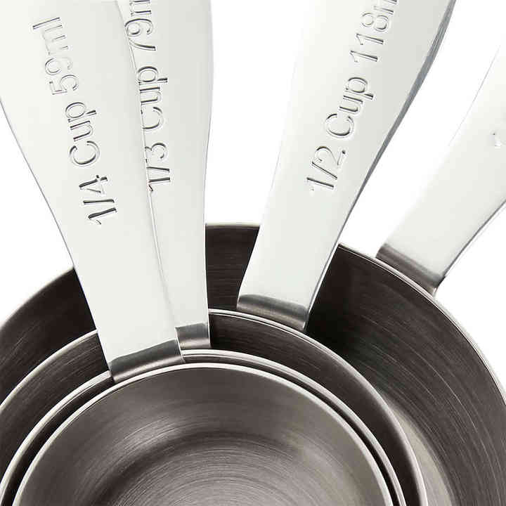 Aesthetic Silver Measuring Cups Metal Measurements Item Kitchenware Hotelware Restaurantware Kitchen Cutlery Items Kitchen Tools