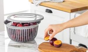 Recipientes de Almacenamiento de Alimentos de Plástico Apilables de Estilo Rústico Francés, Versátiles y que Ahorran Espacio, para Cocinas Modernas, CATEEM - Product Image 2