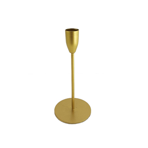 Portavelas cónico de Metal con acabado dorado de lujo, forma redonda para mesa, decoración del hogar y la boda, hecho a mano a granel - Product Image 5