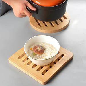 Juego de Posavasos Cuadrados de Madera Ecológicos Resistentes al Calor para Tazas de Café y Té, Uso en el Hogar y Hoteles - Product Image 5