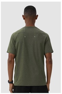 Camiseta deportiva transpirable de secado rápido para hombre, camiseta de gimnasio de estilo Spandex de poliéster en blanco con logotipo personalizado - Product Image 3