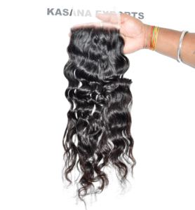 Fabrique vietnamien 100% cuticules alignées couleur naturelle vendeur pas cher fermeture 5*5 extensions de cheveux humains ondulés - Product Image 5
