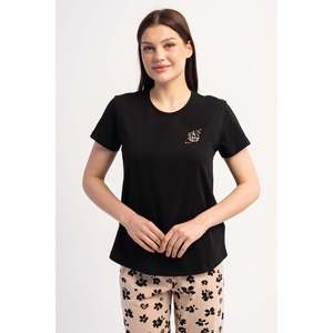 KADIN P.SUPREM O YAKA KISA KOL ETEGI OVAL SORT TAKIM - NOIR - NOIR - Product Image 2