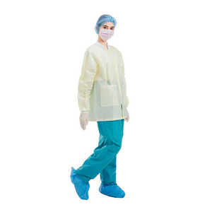Chaqueta de laboratorio unisex Uniformes de hospital Chaquetas de laboratorio de manga larga no tejidas - Product Image 2