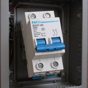 เบรกเกอร์วงจร FATO DZ47-63 C63 2P 400VAC 6kA 50Hz 2P 63A - Product Image 3