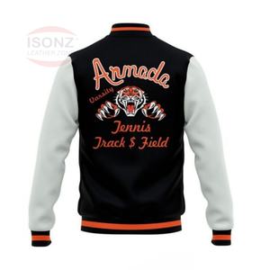 Parche personalizado de manga larga Chenille bordado béisbol calle desgaste Letterman Varsity chaqueta para los hombres - Product Image 2