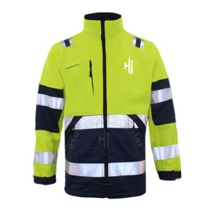 เสื้อแจ็คเก็ตกันน้ำสะท้อนแสงสำหรับผู้ชาย, มีกระเป๋าสะท้อนแสงปรับได้ปรับแต่งโลโก้ได้ - Product Image 1