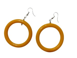 Juego de pendientes artesanales de resina y madera con cuentas de metal para mujer, joyería, el mejor artículo - Product Image 2
