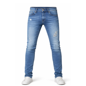 Jeans slim fit pour homme, dernier design, effet délavé, fabriqués au Pakistan, prix bas, couleurs personnalisées. - Product Image 1