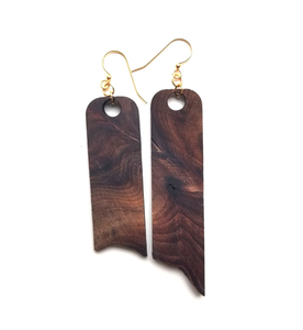 100% ต่างหูไม้ทรงกลมทำจากทองเหลืองใช้แขวนเครื่องประดับสำหรับผู้หญิงต่างหูมีสีไม้ธรรมชาติ - Product Image 6