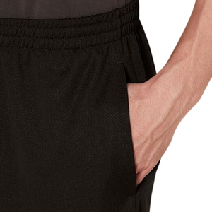 กางเกงวิ่งออกกำลังกายขาสั้นสำหรับผู้ชายกางเกงขาสั้นผ้าโพลีเอสเตอร์100% สีดำแห้งเร็วแบบตาข่ายออกแบบโลโก้ได้ตามต้องการ - Product Image 3
