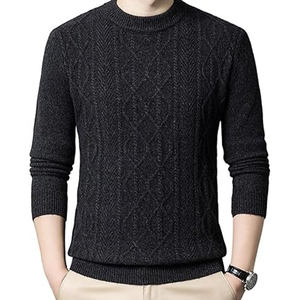 Pulls en cachemire pour homme de haute qualité OEM, col roulé, automne et hiver, couleur unie, tricot décontracté, pull pour homme - Product Image 3