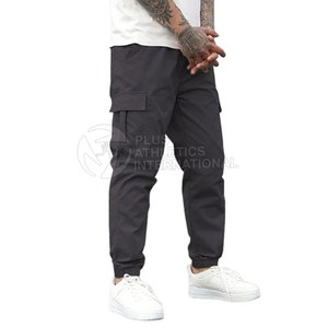 Trendy Men Streetwear <b>Trousers</b> With Zipper Pockets And Tapered Legs For Modern Look Men Streetwear Cargo <b>Trousers</b> - Product Image 1