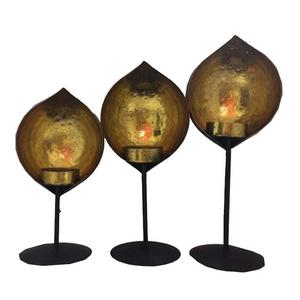 Luxury New Design Vintage <b>Set</b> of 3 Metal Brass Antique <b>Candle</b> Holders Table Top Iron Casting Tapered <b>Candle</b> Stands for <b>Christmas</b> - Product Image 2